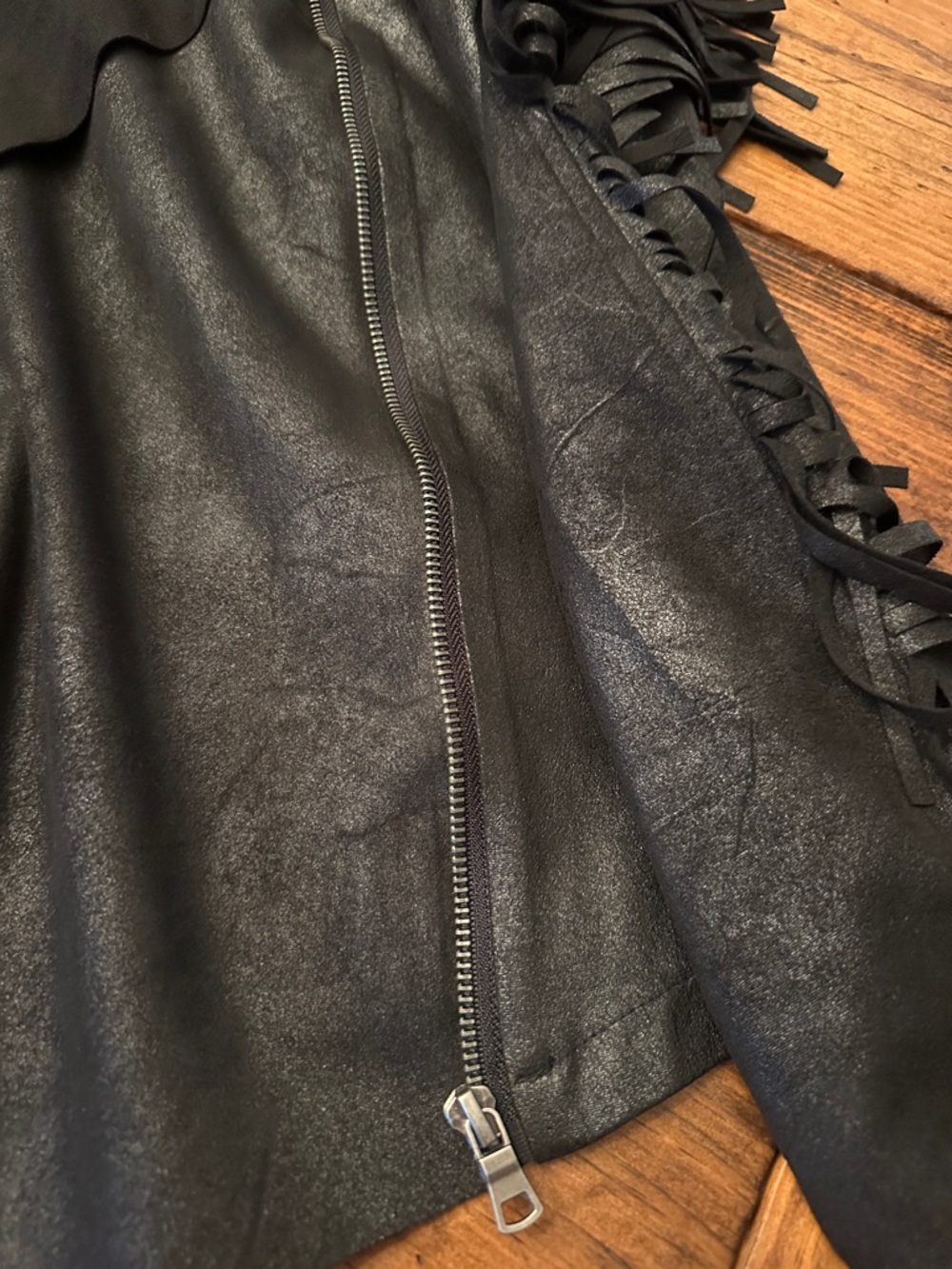 Shyanne Black Suede Fringe Jacket - Picture 2 of 4